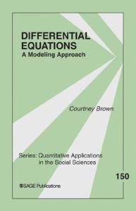 Differential equations: A modeling approach
