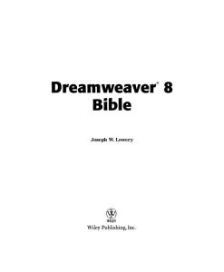 Dreamweaver 8 Bible