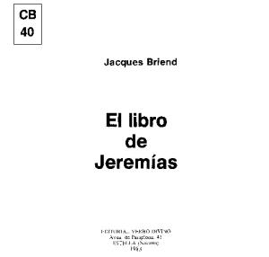 El Libro de Jeremias