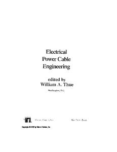 Electrical power cable engineering