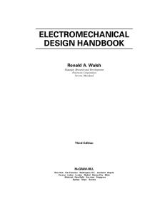 Electromechanical design handbook
