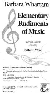 Elementary Rudiments of Music