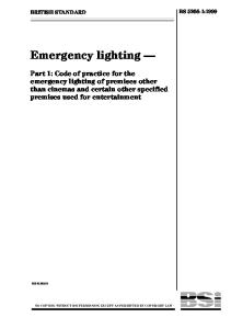 Emergency Lighting BS 5266-1