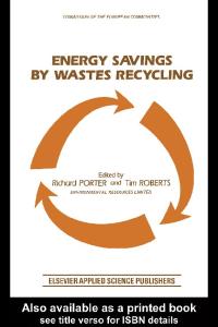 Energy Savings by Wastes Recycling (Eur)