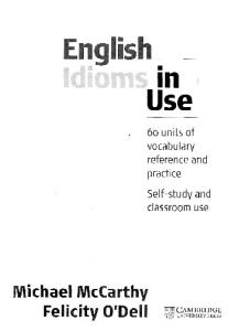 English Idioms In Use