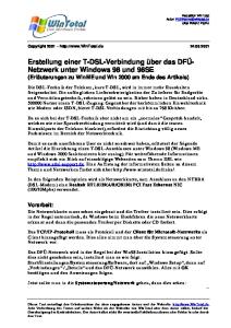 Erstellung einer T-DSL-Verbindung über das DFÜ-Netzwerk unter Windows 98 und 98SE