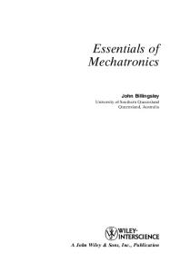 Essentials Of Mechatronics
