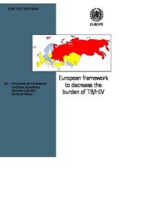 European framework to decrease the burden of TB HIV