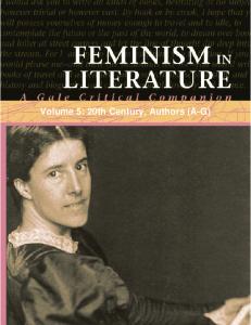 Feminism In Literature: A Gale Critical Companion, Volume 5: 20th Century, Authors (A-G)