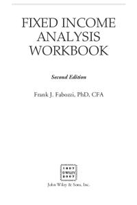 Fixed income analysis workbook