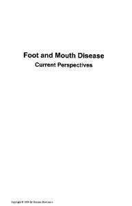 Foot and Mouth Disease: Current Perspectives