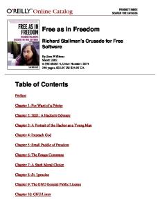 Free as in Freedom: Richard Stallman's Crusade for Free Software
