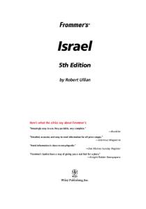 Frommer's Israel, 5th Edition