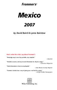 Frommer's Mexico 2007 (Frommer's Complete)