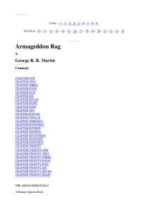 George R. R. Martin - Armageddon Rag