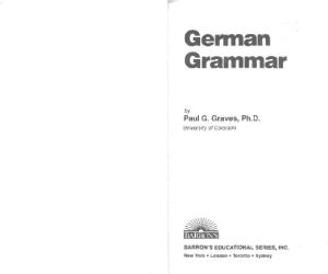 German Grammar (Grammar series)