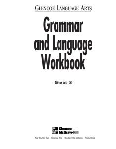 Glencoe Language Arts Grammar and Language Workbook Grade 8