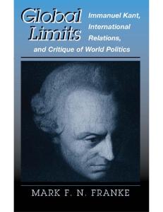 Global Limits: Immanuel Kant, International Relations, and Critique of