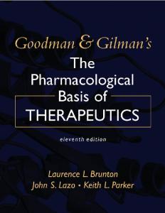 Goodman and Gilman's The Pharmacological Basis of Therapeutics, Eleventh Edition