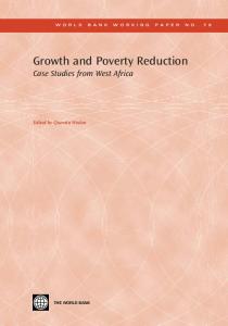 Growth And Poverty Reduction: Case Studies from West Africa (World Bank Working Papers)