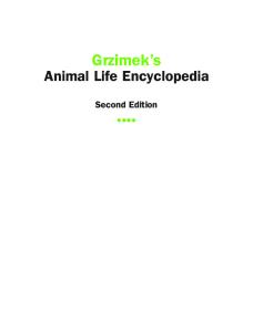 Grzimek's Animal Life Encyclopedia, 17 Volumes Set
