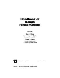 Handbook of Dough Fermentations (Food Science and Technology)