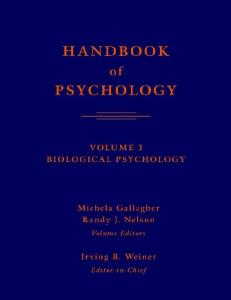 Handbook of psychology. Biological psychology