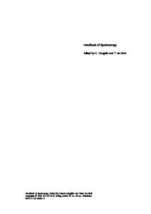 Handbook of Spectroscopy (2 Vol. Set)
