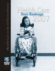 Health Care State Rankings 2007: Health Care in the 50 United States (Health Care State Rankings)