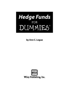 Hedge funds for dummies