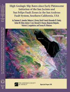High geologic slip rates since early Pleistocene initiation of the San Jacinto and San Felipe fault zones in the San Andreas fault system, Southern California, USA