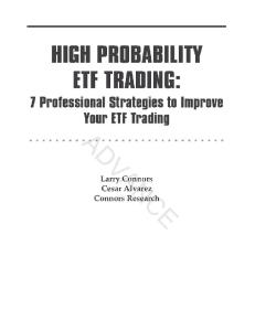 High Probability ETF Trading: 7 Professional Strategies To Improve Your ETF Trading