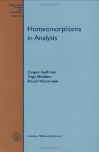Homeomorphisms in Analysis (Mathematical Surveys and Monographs)