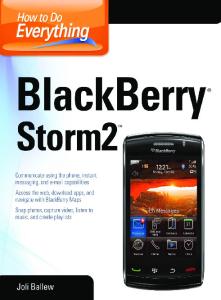 How to Do Everything BlackBerry Storm2