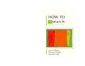 How to Research, 3rd edition