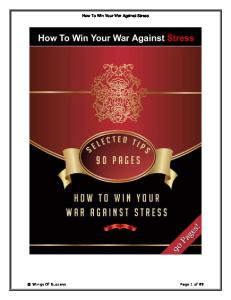 How To Win Your War Against Stress