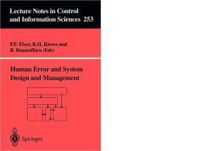 Human error and system design and management