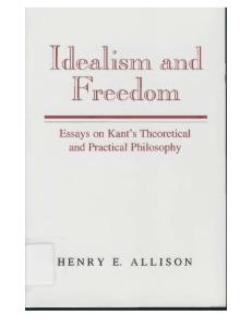 Idealism and Freedom: Kant's Theoretical and Practical Philosophy