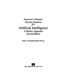 Instructor's Manual for Artificial Intelligence: the modern approach