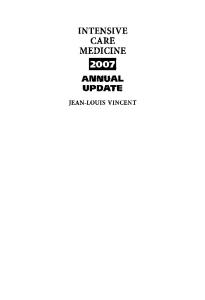Intensive Care Medicine: Annual Update 2007 (Update in Intensive Care Medicine)