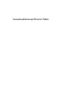 Internationalization and Domestic Politics (Cambridge Studies in Comparative Politics)