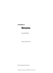 Introduction to Metadata: Second Edition