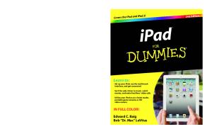 iPad For Dummies (For Dummies (Computer Tech))