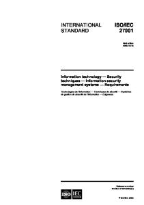 ISO - IEC 27001 v 2005