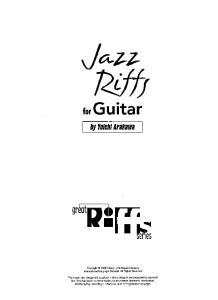 Jazz Riffs For Guitar(Mp3 Embedded)