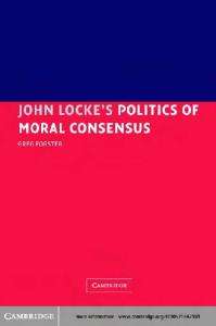 John Locke’s Politics of Moral Consensus