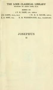 Josephus: The Jewish War, Books I-III (Loeb Classical Library No. 203)