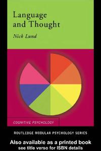 Language and Thought (Routledge Modular Psychology)