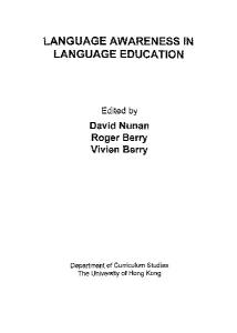 Language awareness in language education
