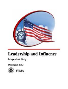 Leadership and Influence. Independent Study